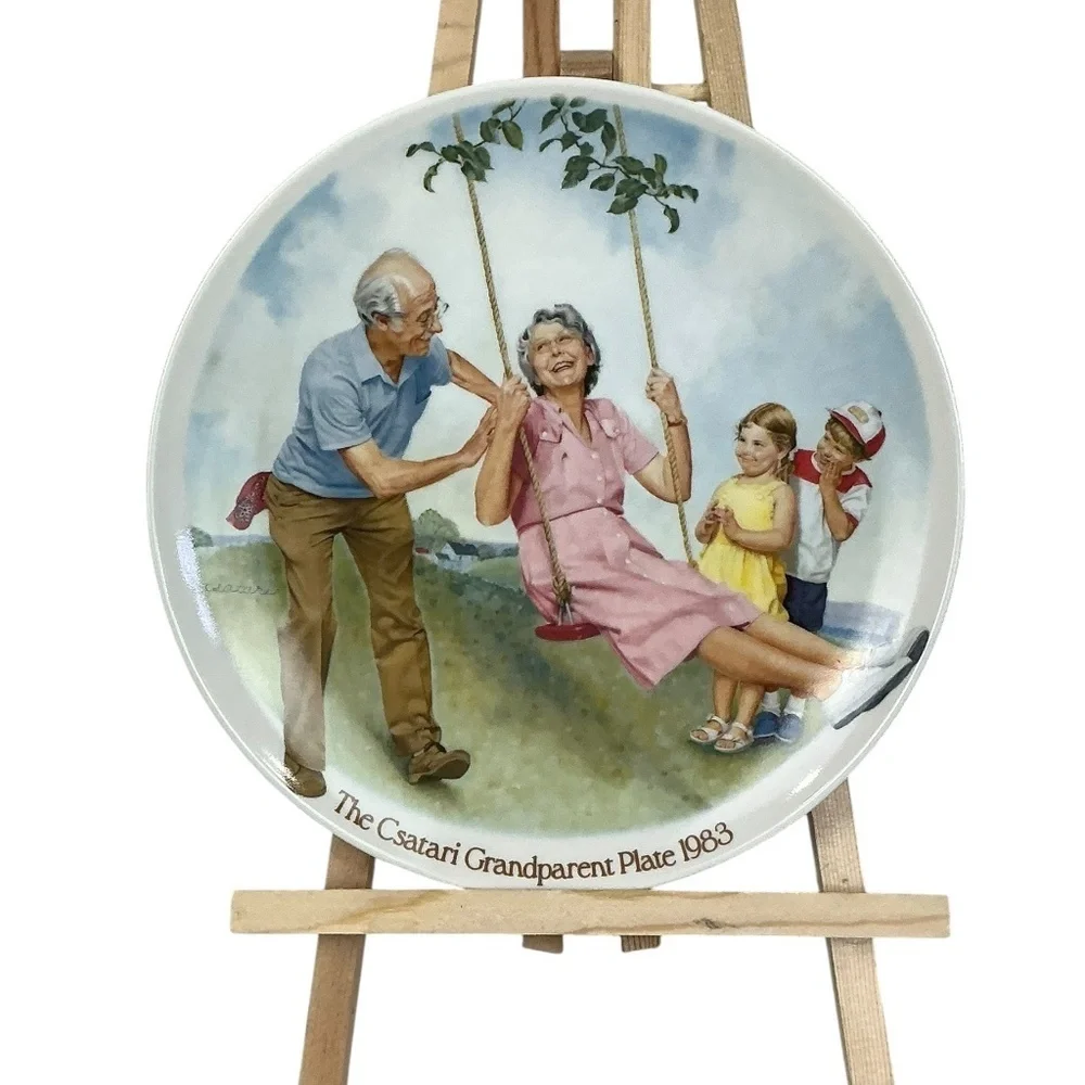 Vintage Csatari Grandparent Plate 1983 Limited Edition The Swinger Collective